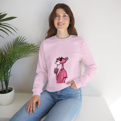 PINK PANTHER Print Sweatshirt - BENJAMINS S / Light Pink