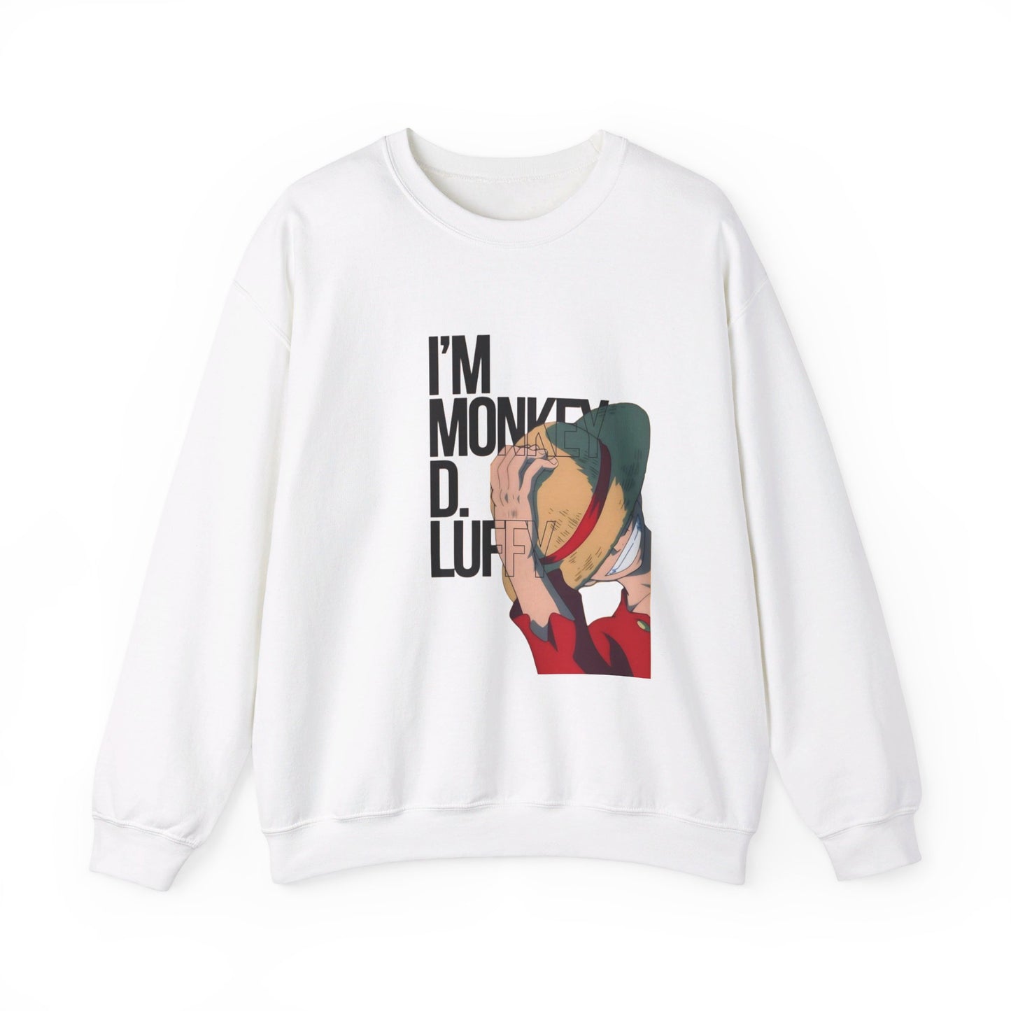 Monkey D Luffy Unisex Sweatshirt - BENJAMINS S / White