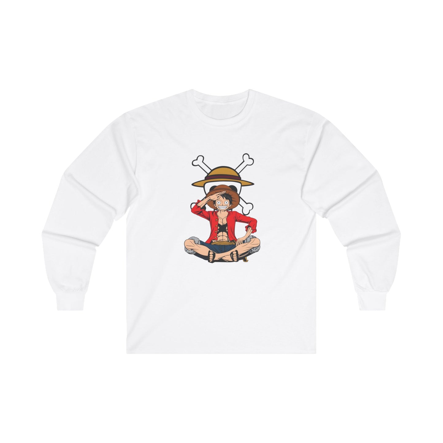 One piece luffy Long Sleeve T Shirt - BENJAMINS S / White