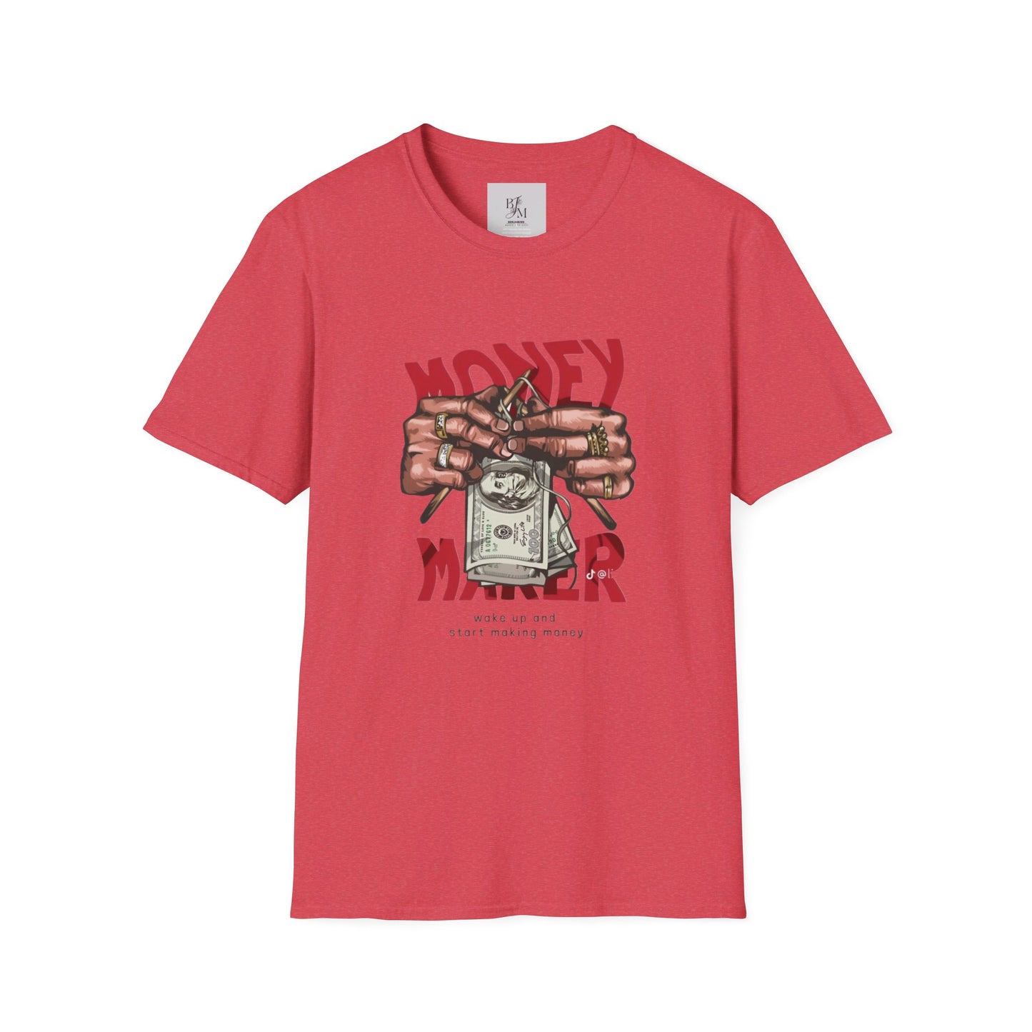 Money Custom T-Shirt - BENJAMINS Heather Red / S