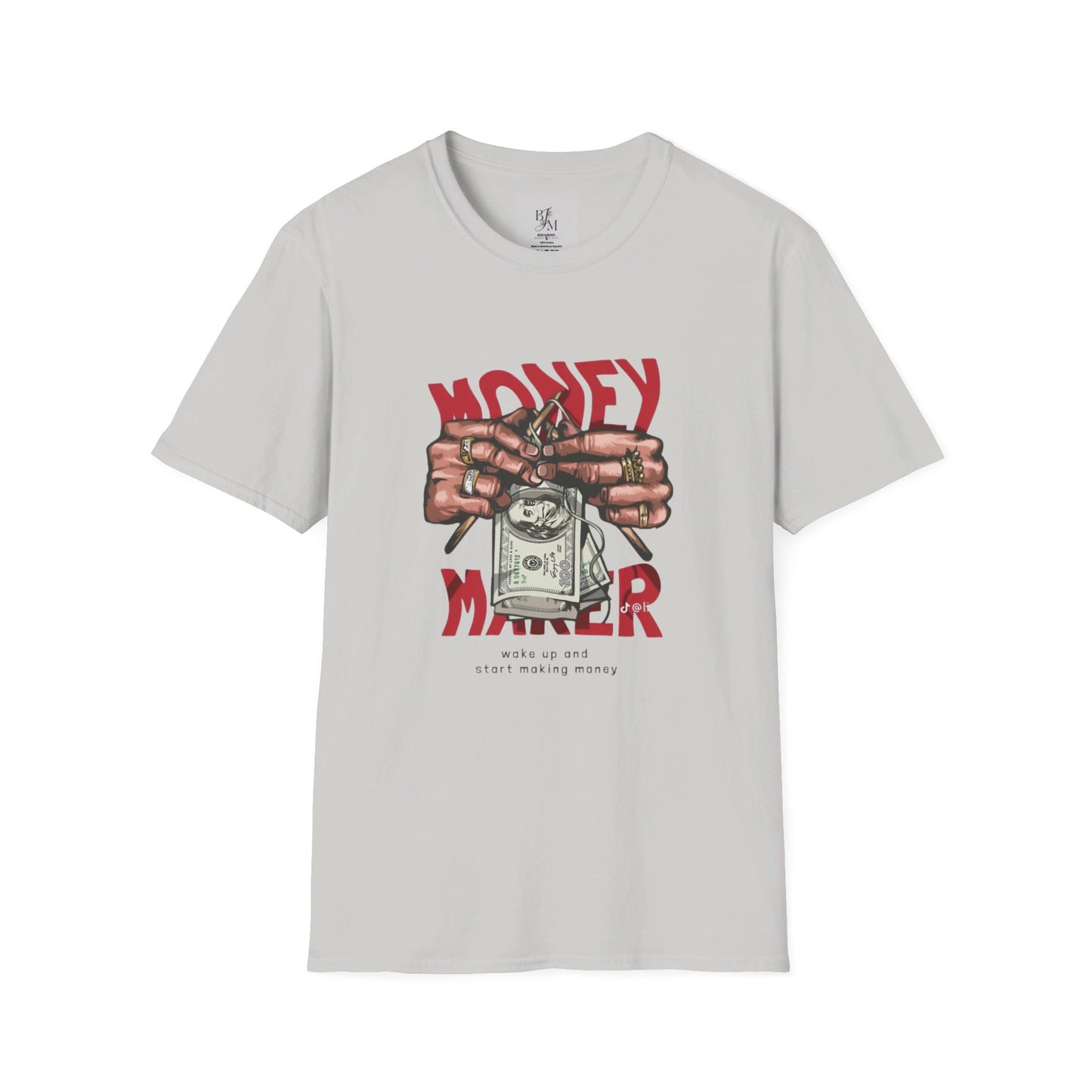 Money Custom T-Shirt - BENJAMINS Ice Grey / S