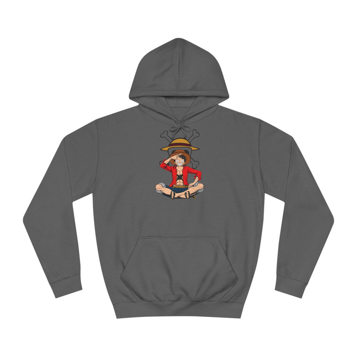 Luffy Custom Hoodie - BENJAMINS Charcoal / XS