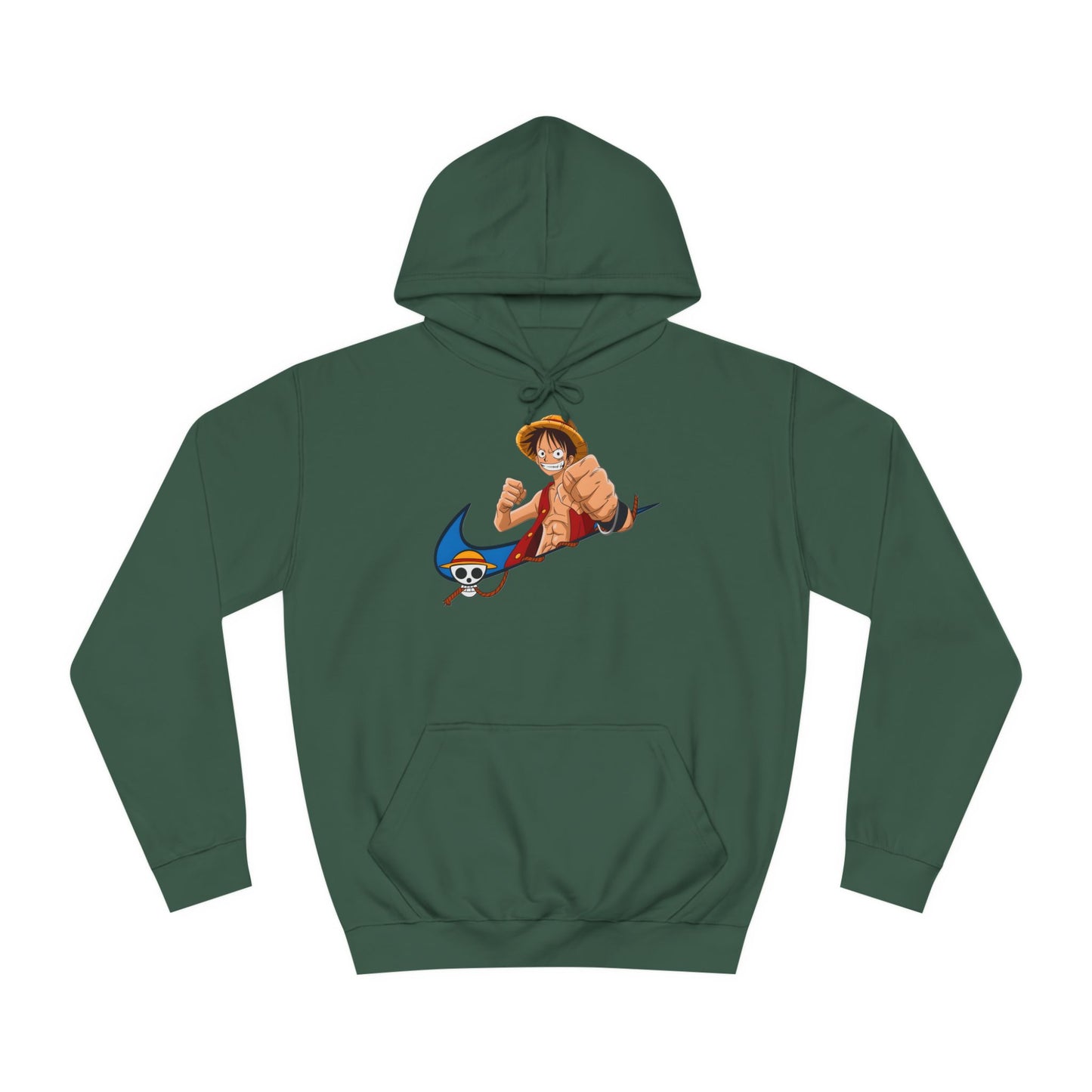 Custom hoodie luffy - BENJAMINS Bottle Green / XS