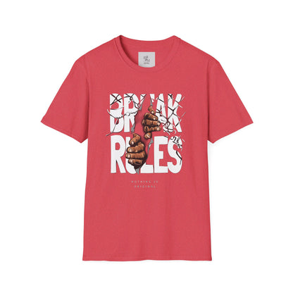 Break Rules Custom T-Shirt - BENJAMINS Heather Red / S