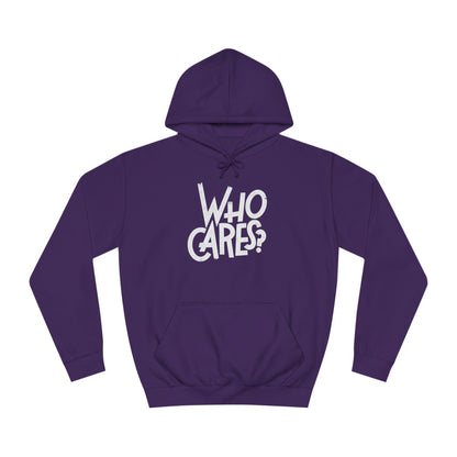 Who cares Custom Hoodie - BENJAMINS Purple / XS