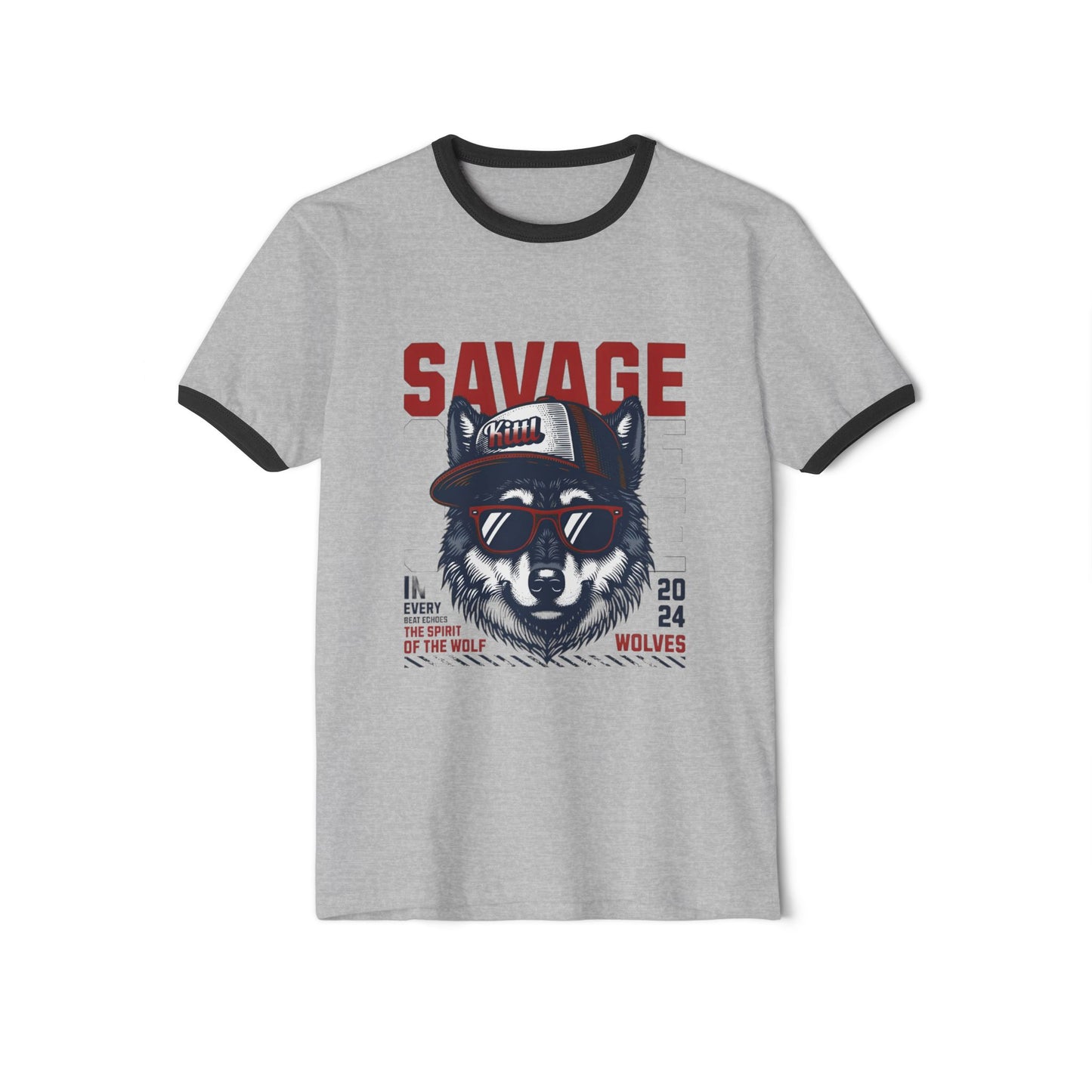 Custom T-Shirt Savage Design - BENJAMINS Heather Grey/Black / XS