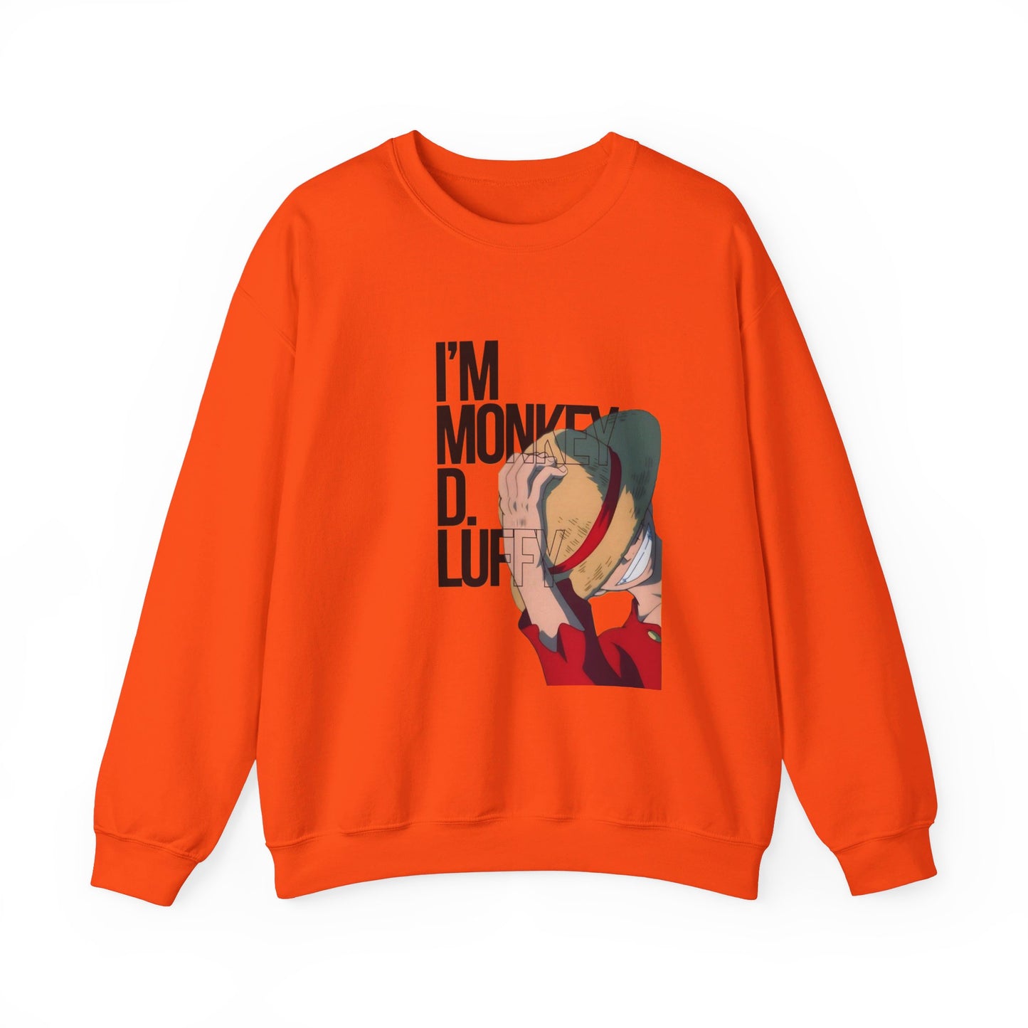 Monkey D Luffy Unisex Sweatshirt - BENJAMINS S / Orange