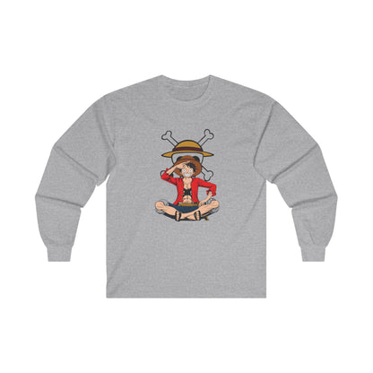 One piece luffy Long Sleeve T Shirt - BENJAMINS S / Sport Grey