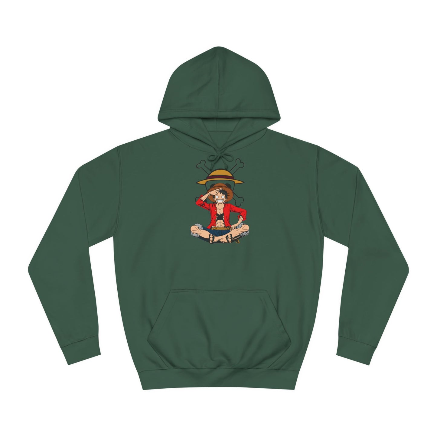 Luffy Custom Hoodie - BENJAMINS Bottle Green / XS