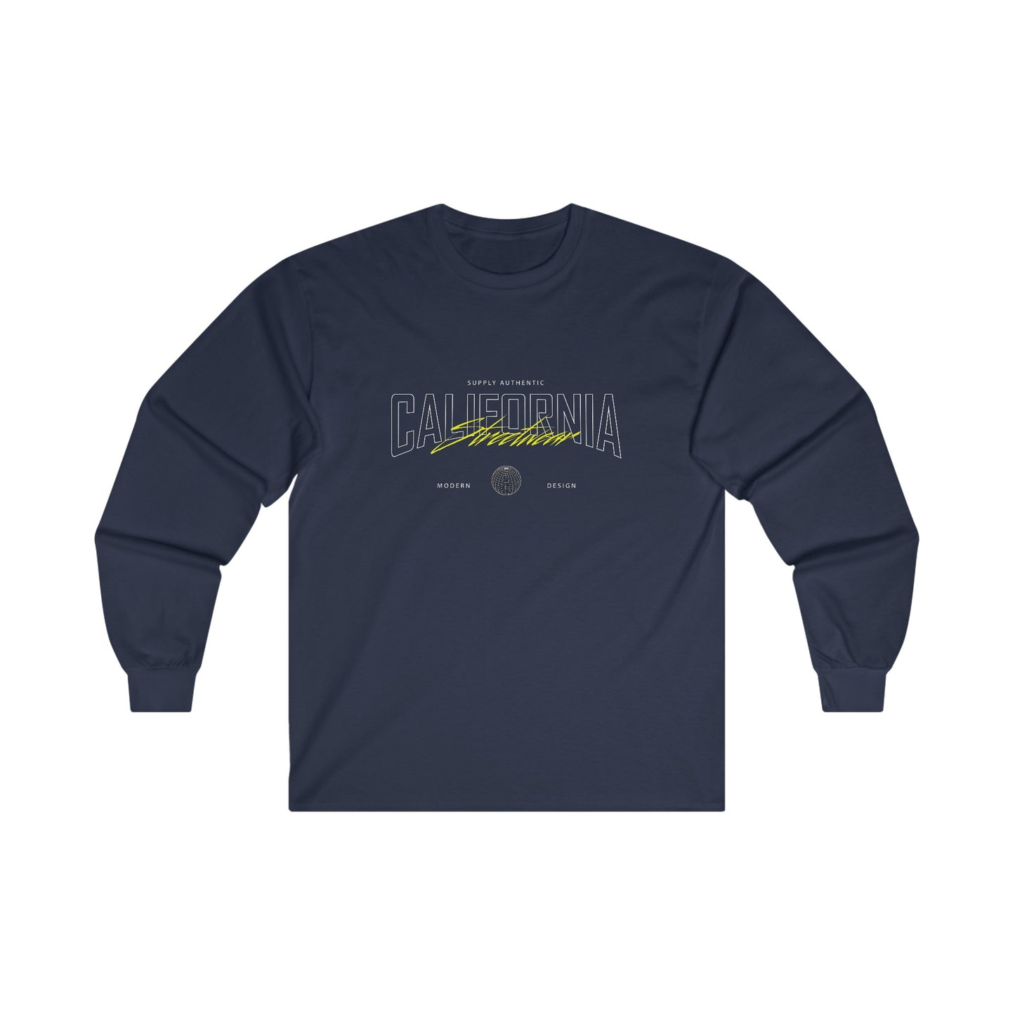 CALIFORNIA DRIFT Long Sleeve T-shirt - BENJAMINS S / Navy