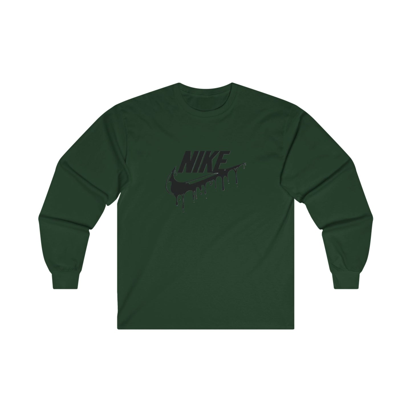 Custom Nike Long Sleeve T Shirt - BENJAMINS S / Forest Green