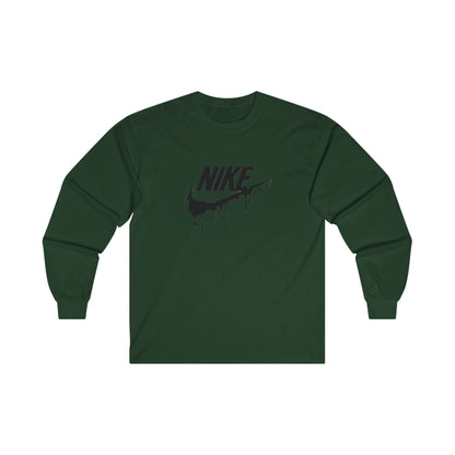 Custom Nike Long Sleeve T Shirt - BENJAMINS S / Forest Green