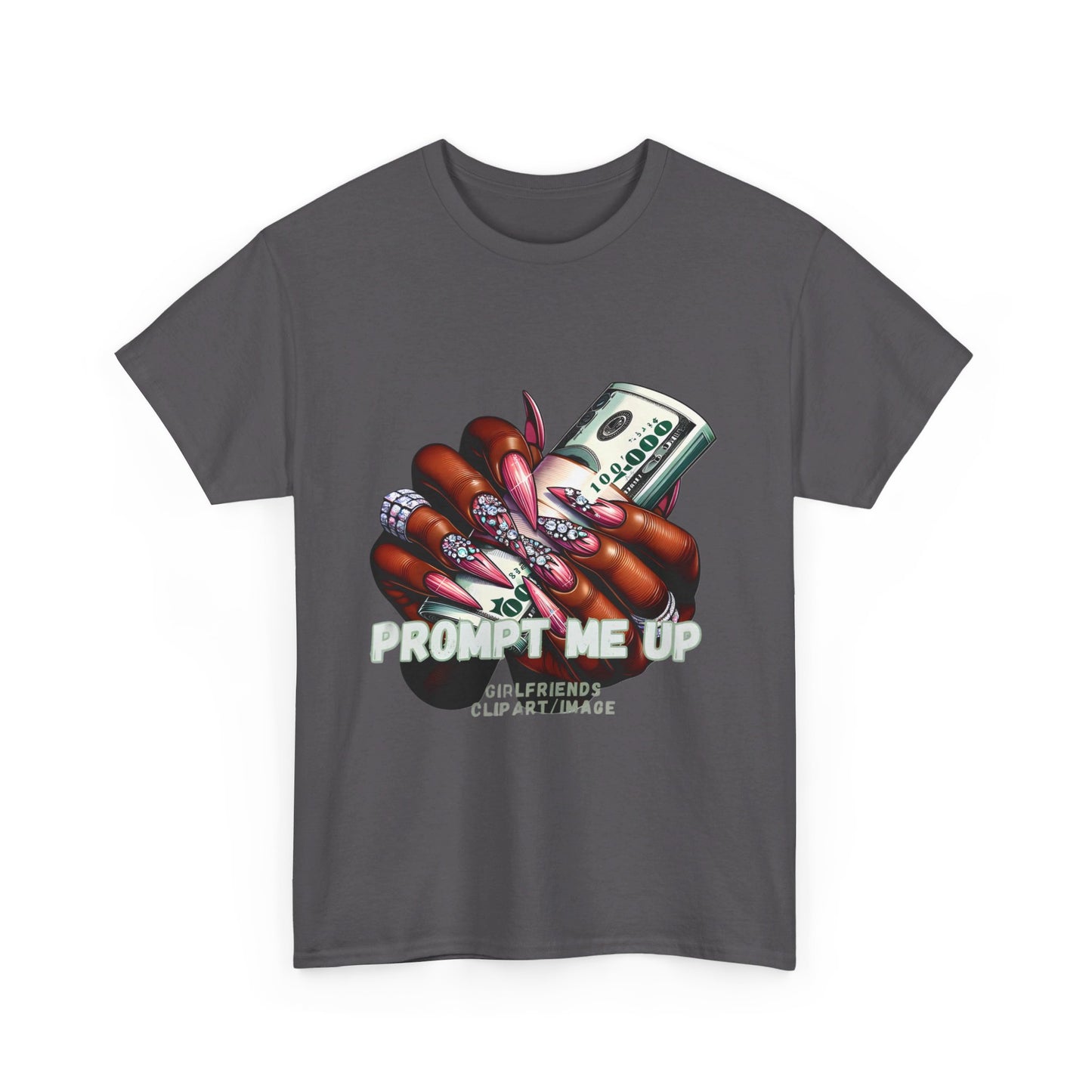 Prompt me Cotton Tee Tshirt - BENJAMINS Charcoal / S