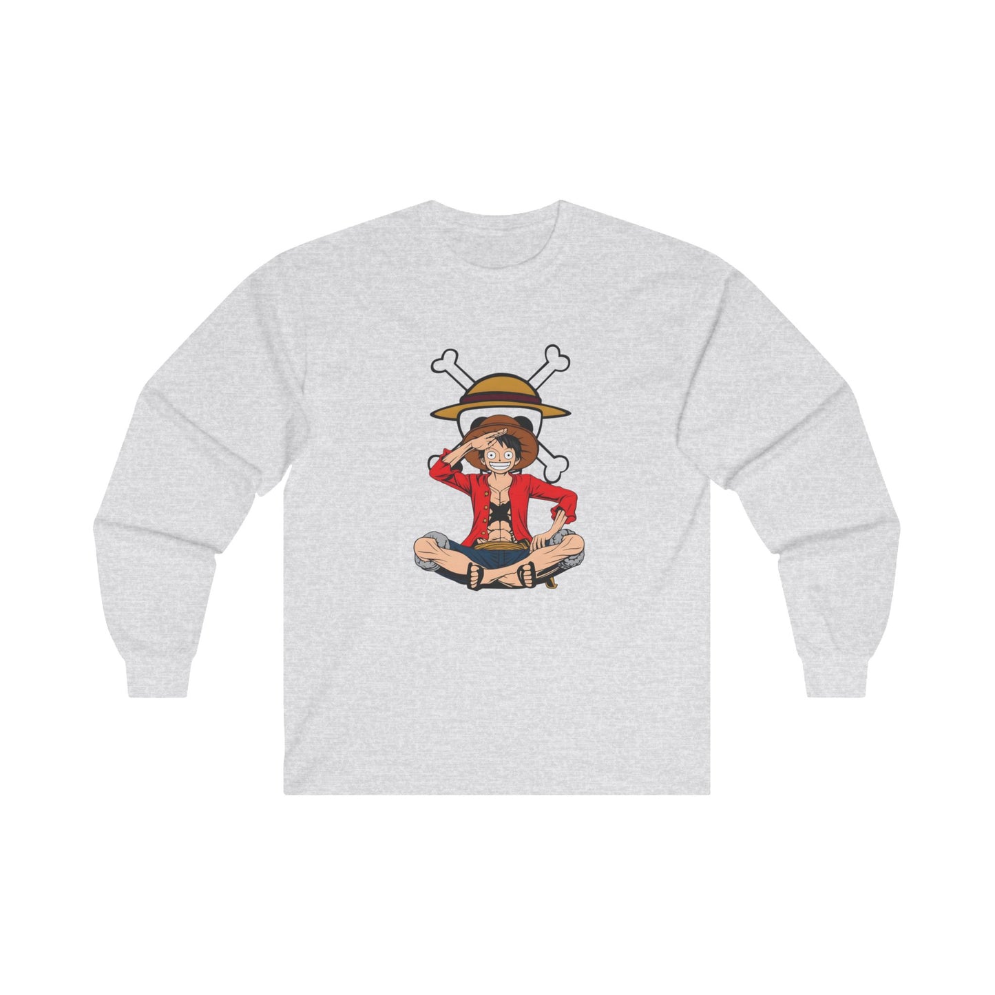 One piece luffy Long Sleeve T Shirt - BENJAMINS S / Ash