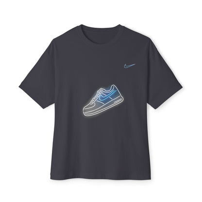 Blue Neon Nike Oversized Tshirt - BENJAMINS Dark Grey / XS