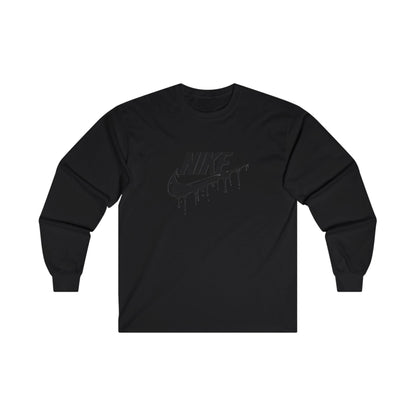 Custom Nike Long Sleeve T Shirt - BENJAMINS S / Black