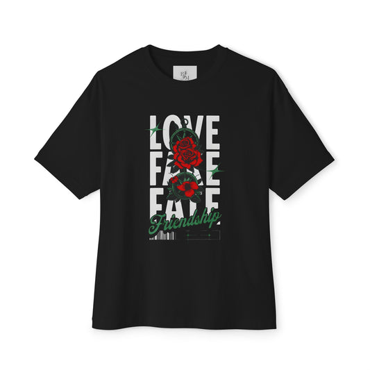 LOVE FAKE Oversized T-Shirt - BENJAMINS Black / XS