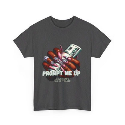 Prompt me Cotton Tee Tshirt - BENJAMINS Dark Heather / S