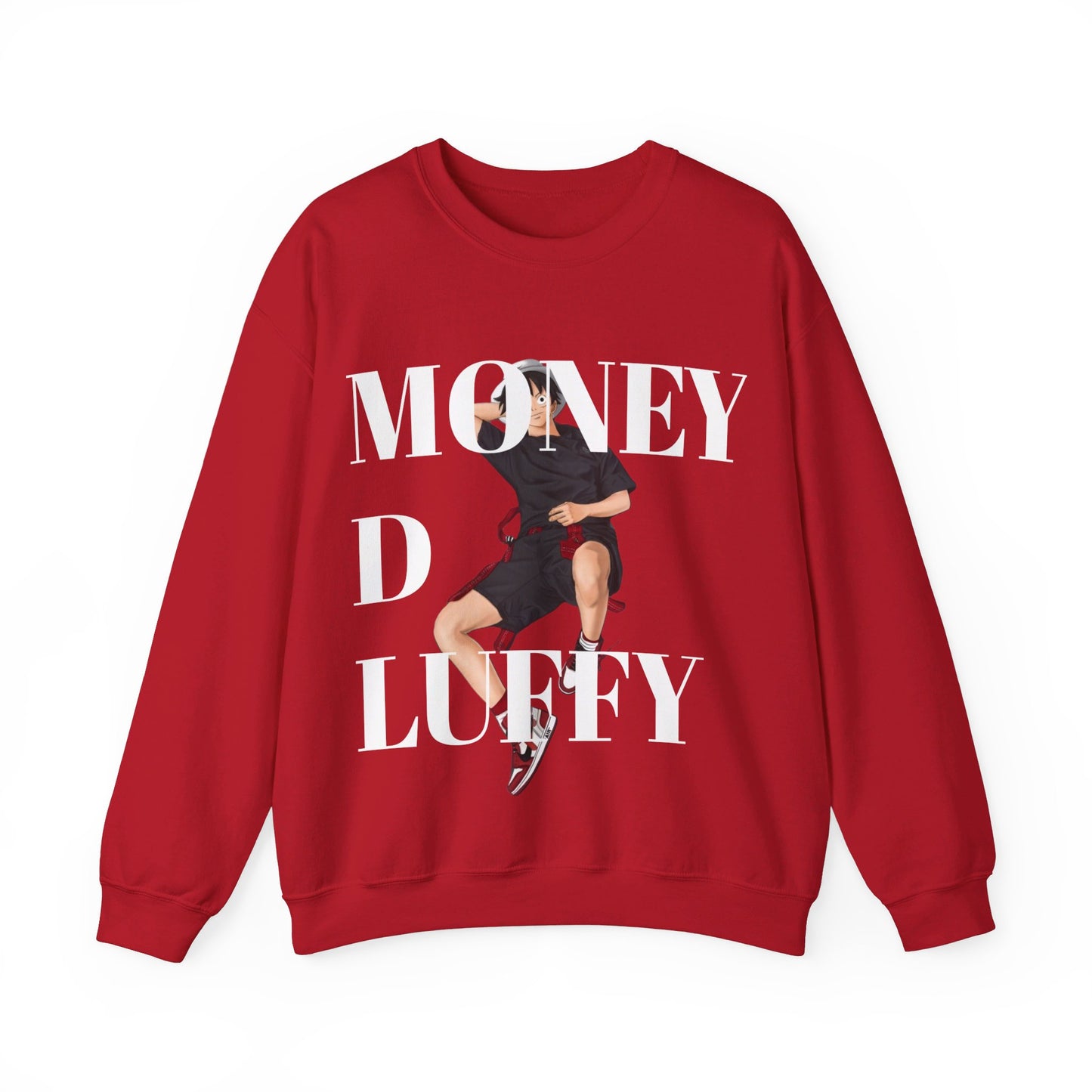 Monkey D Luffy Unisex Sweatshirt - BENJAMINS S / Cherry Red