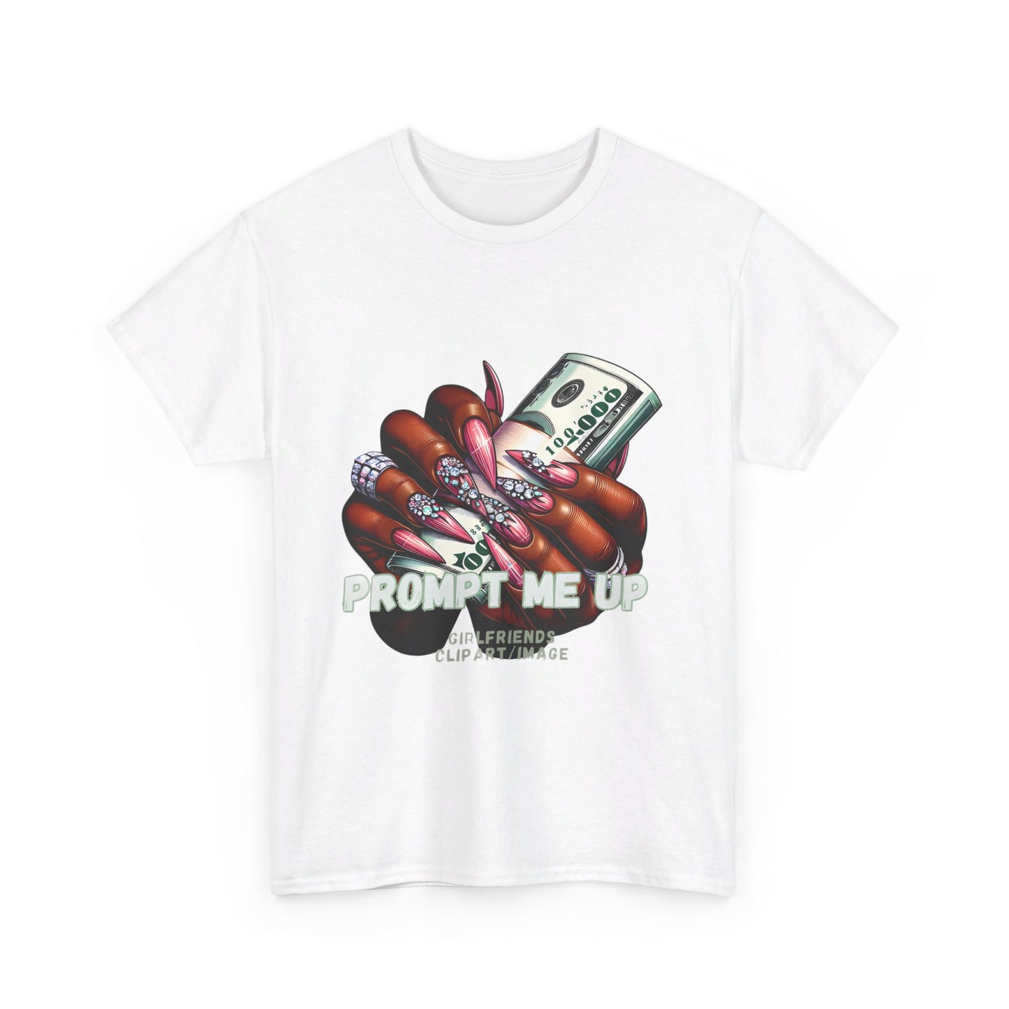 Prompt me Cotton Tee Tshirt - BENJAMINS White / L