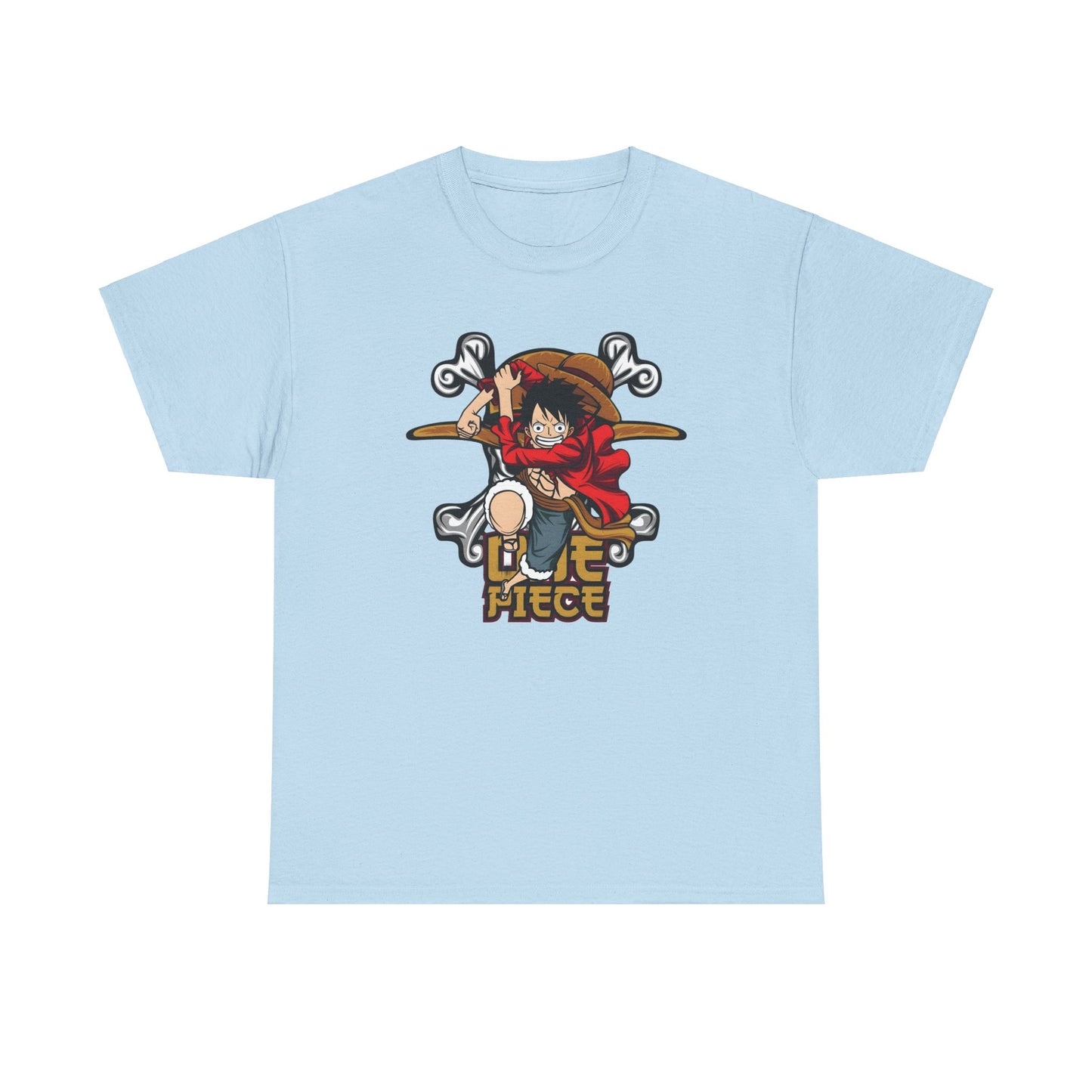 Monkey D Luffy Custom T-shirt - BENJAMINS Light Blue / S