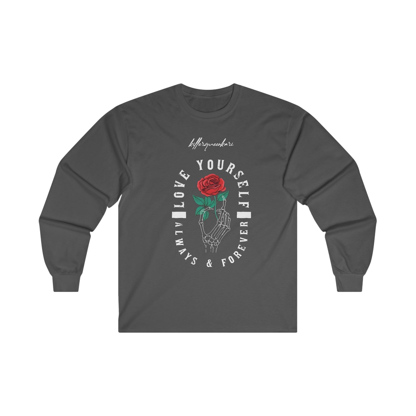 LOVE YOURSELF Long Sleeve Tee - BENJAMINS S / Dark Heather