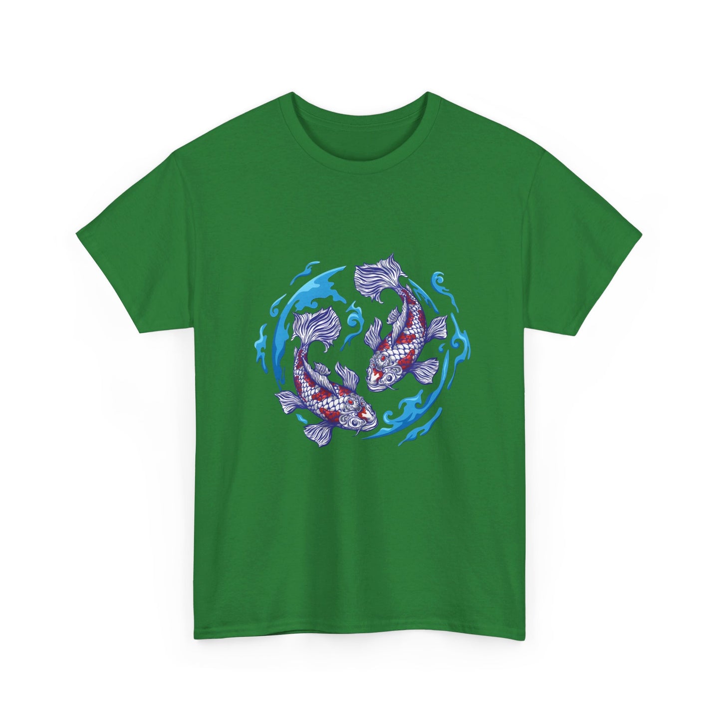 Earth fish Cotton Tee Shirt - BENJAMINS Turf Green / S