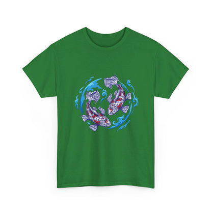 Earth fish Cotton Tee Shirt - BENJAMINS Turf Green / S