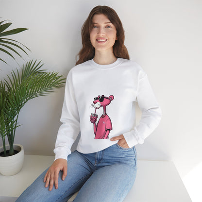 PINK PANTHER Print Sweatshirt - BENJAMINS S / White