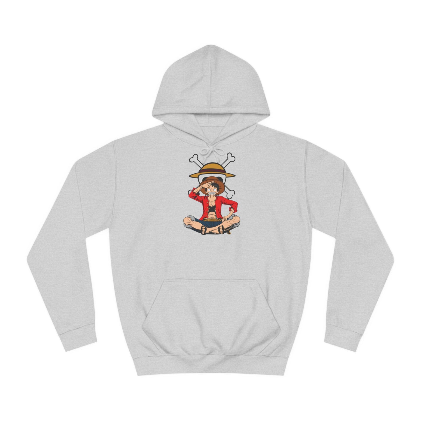 Luffy Custom Hoodie - BENJAMINS Heather Grey / XS