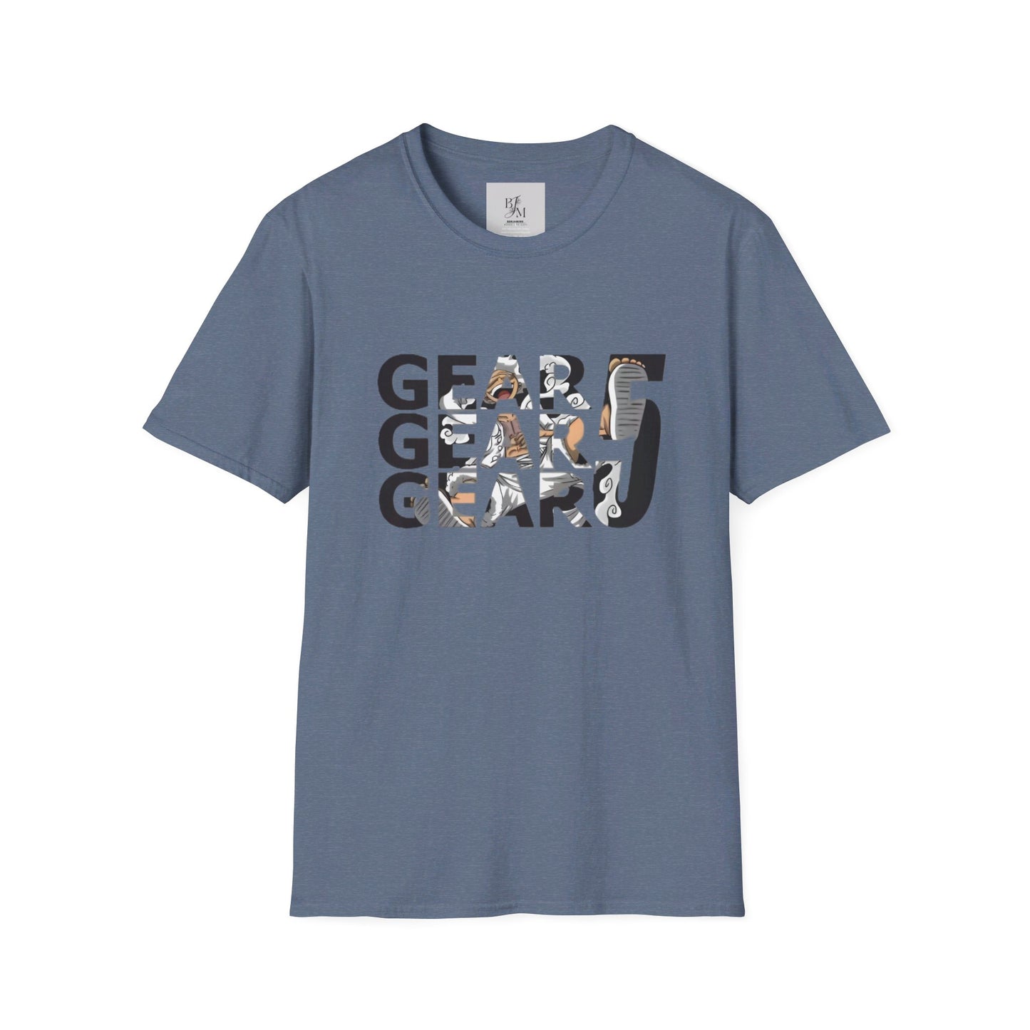 Gear 5 Luffy Custom Tshirt - BENJAMINS Heather Indigo / S