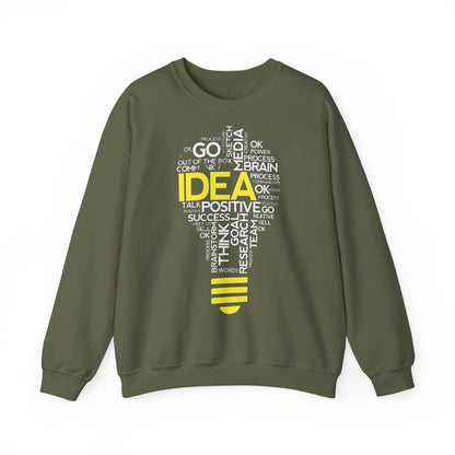 IDEA WORDART Crewneck Sweatshirt - BENJAMINS S / Military Green