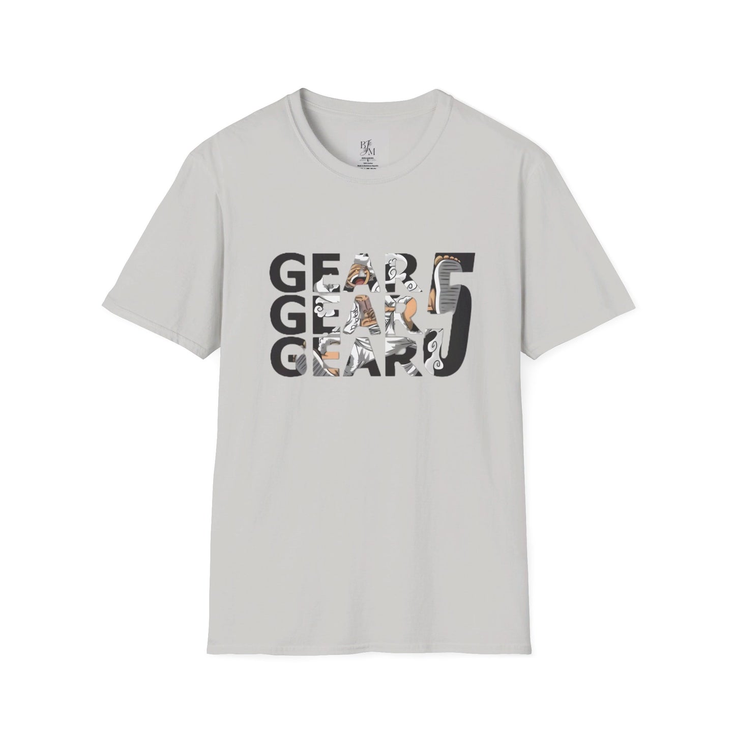 Gear 5 Luffy Custom Tshirt - BENJAMINS Ice Grey / S