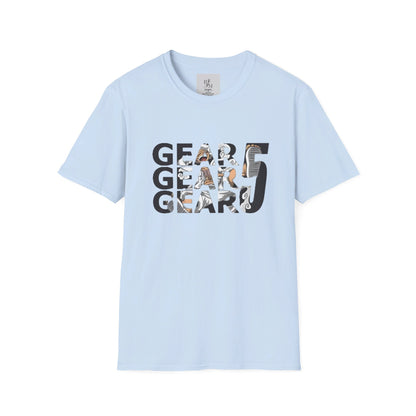 Gear 5 Luffy Custom Tshirt - BENJAMINS Light Blue / S