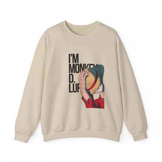 Monkey D Luffy Unisex Sweatshirt - BENJAMINS S / Sand