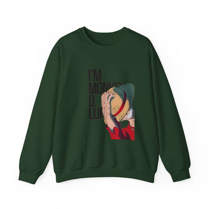 Monkey D Luffy Unisex Sweatshirt - BENJAMINS S / Forest Green