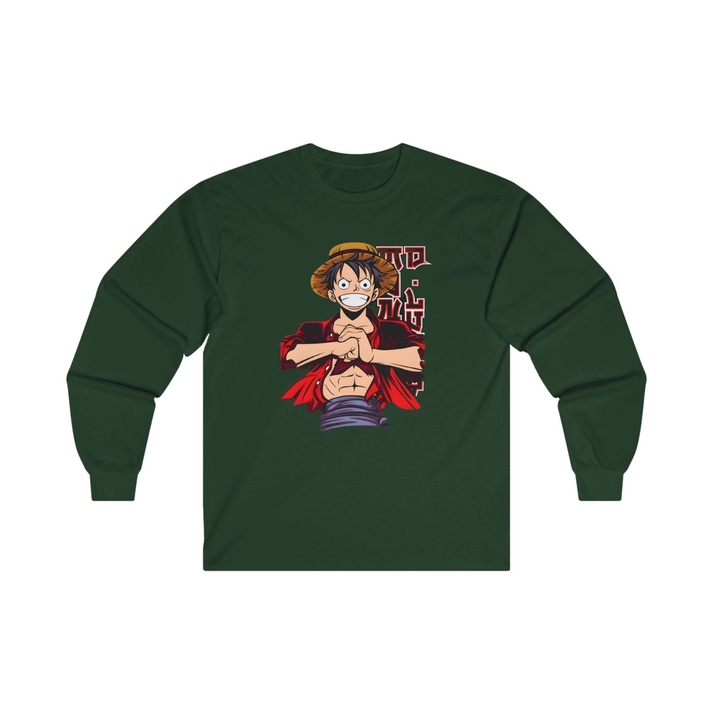 Monkey d luffy Long Sleeve T Shirt - BENJAMINS S / Forest Green