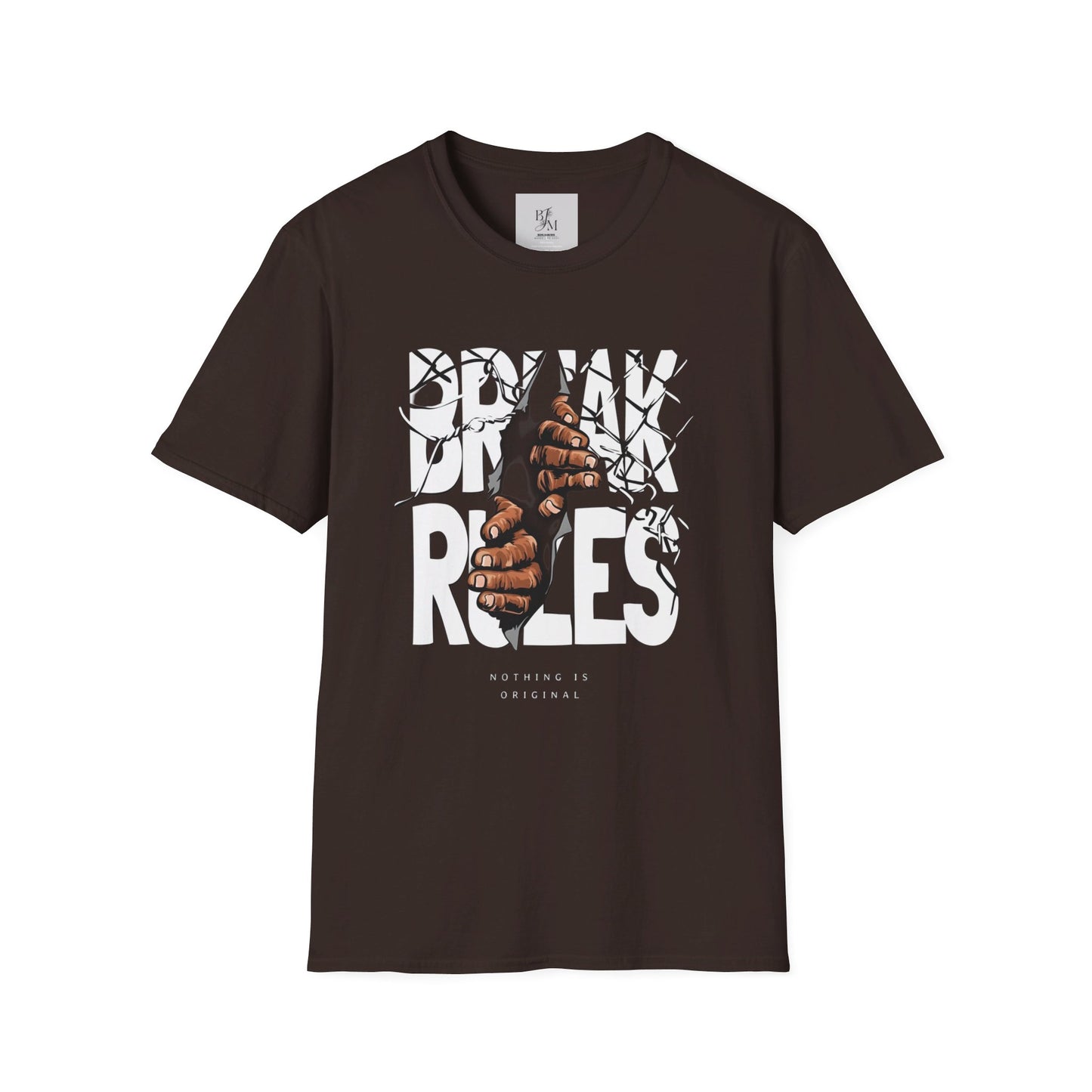 Break Rules Custom T-Shirt - BENJAMINS Dark Chocolate / S