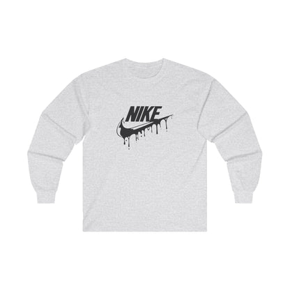 Custom Nike Long Sleeve T Shirt - BENJAMINS S / Ash