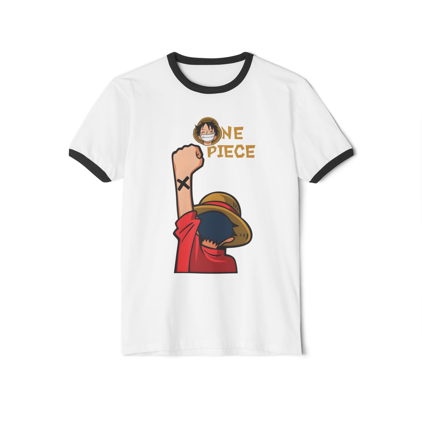 Luffy Custom T-Shirt - BENJAMINS White/Black / XS