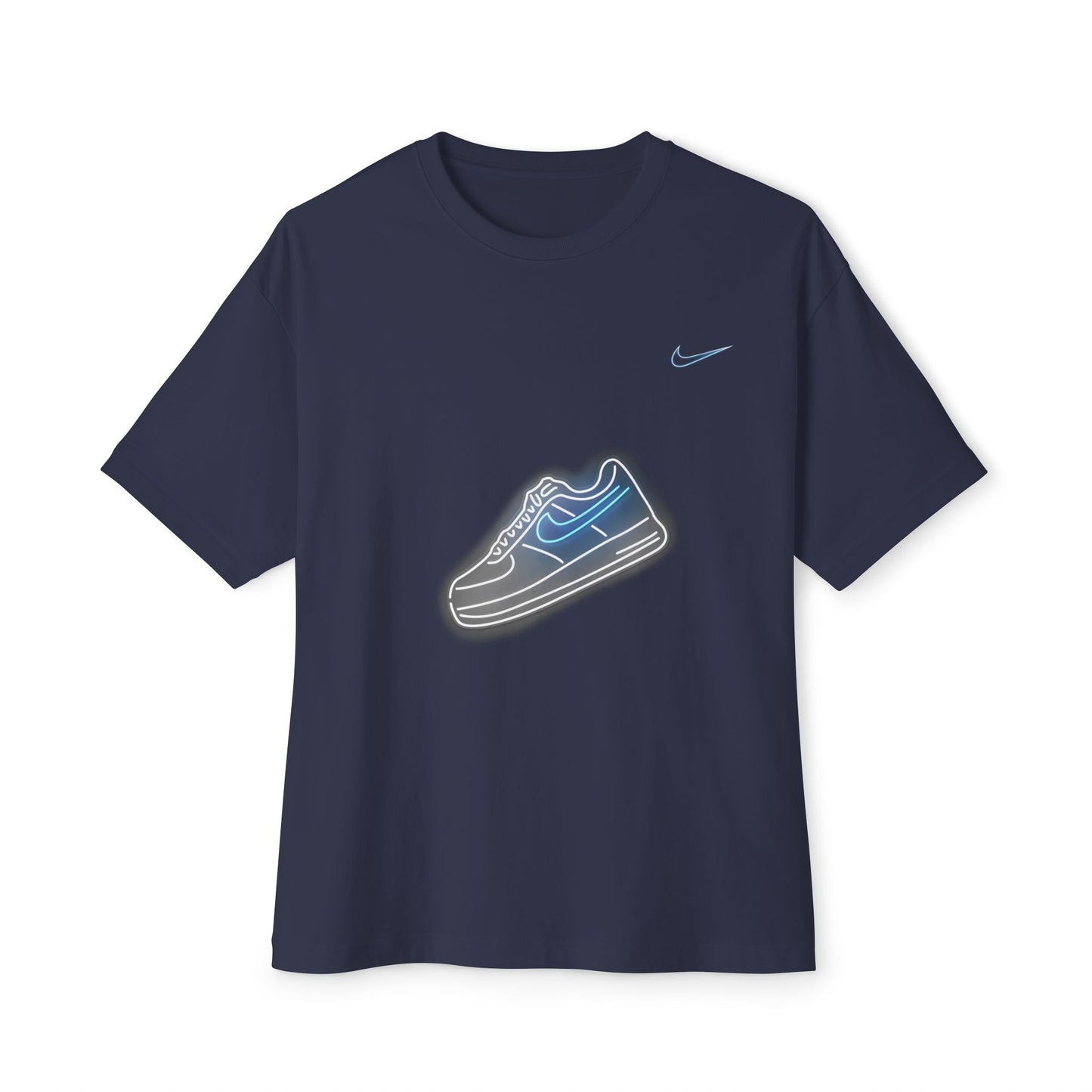 Blue Neon Nike Oversized Tshirt - BENJAMINS Navy / XS