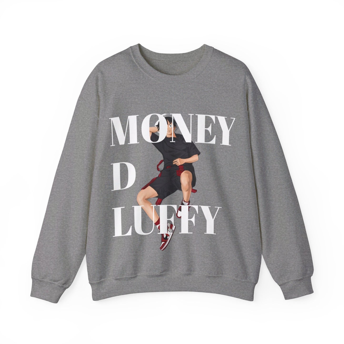 Monkey D Luffy Unisex Sweatshirt - BENJAMINS S / Graphite Heather