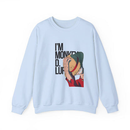 Monkey D Luffy Unisex Sweatshirt - BENJAMINS S / Light Blue