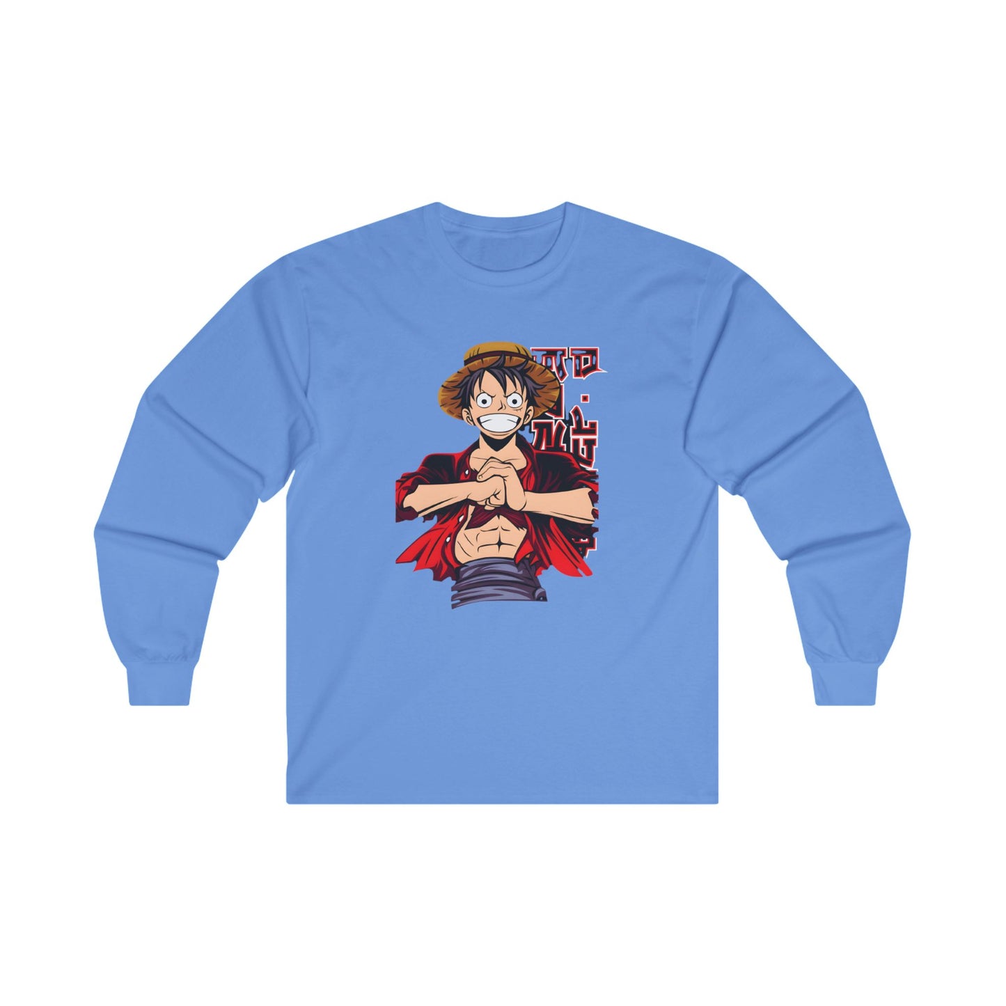 Monkey d luffy Long Sleeve T Shirt - BENJAMINS S / Carolina Blue