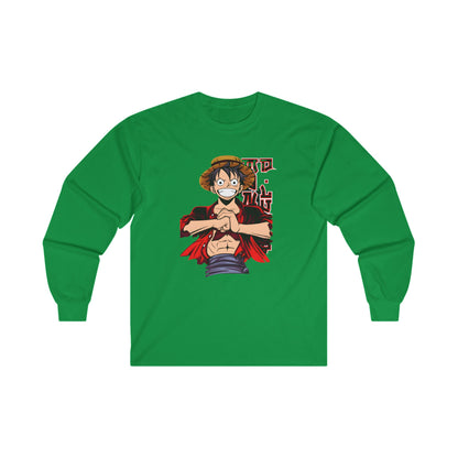 Monkey d luffy Long Sleeve T Shirt - BENJAMINS S / Irish Green