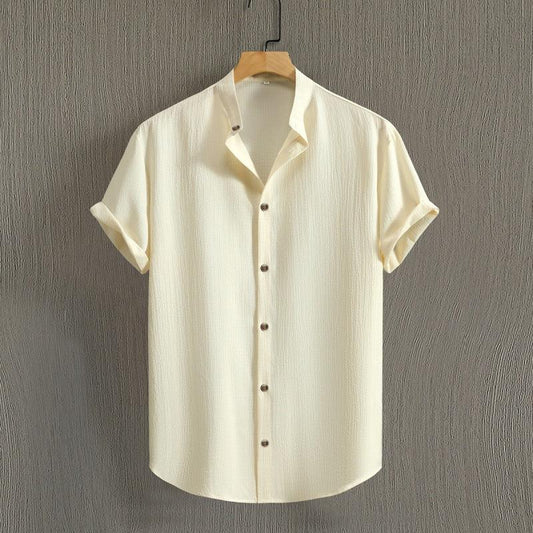 Casual Collar Short Sleeve Shirt - BENJAMINS Beige / 4XL