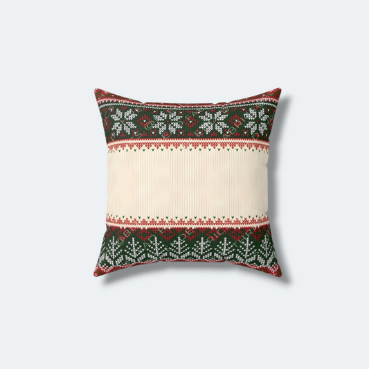 Christmas Spun Polyester Square Pillow