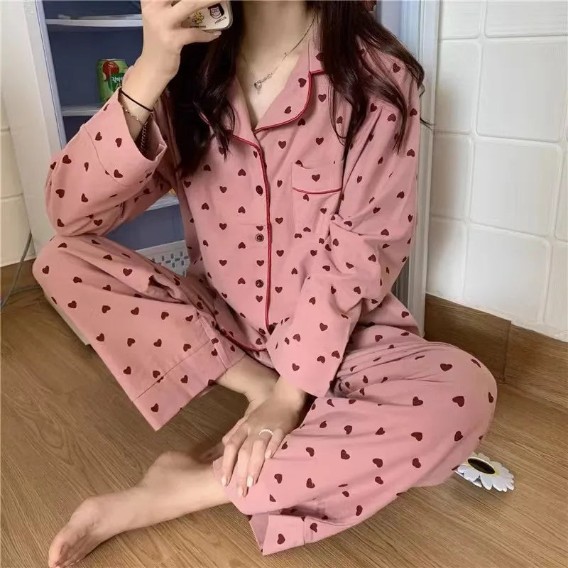 Sleepwear Pajamas For Summer - BENJAMINS Pink Hearts / XL