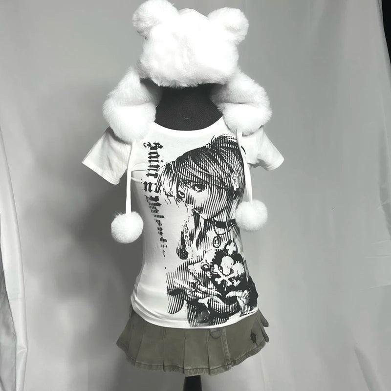 Harajuku Crop Tee Casual T-shirt - BENJAMINS