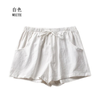 Casual Linen Shorts for Women - BENJAMINS White / S 40-50kg